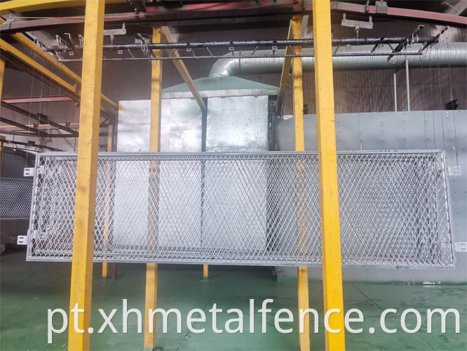 Expanded metal security fence